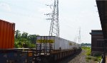 J B HUNT CONTAINER IN DOUBLE STACK CAR